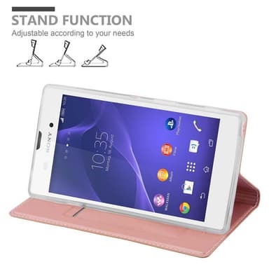 Sony Xperia T3 lommebokdeksel etui (rosa)