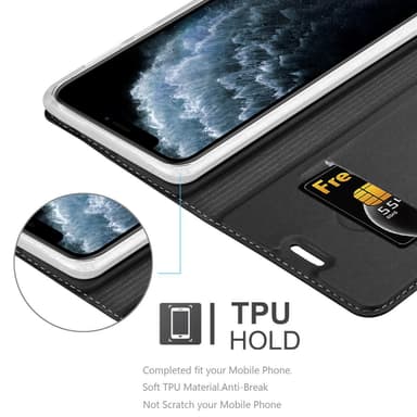 iPhone 11 PRO MAX lommebokdeksel etui (svart)