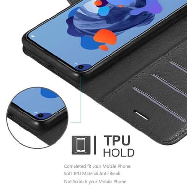 Huawei NOVA 5i / P20 LITE 2019 Deksel Etui Case (svart)