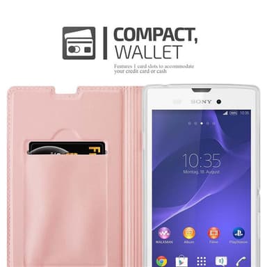 Sony Xperia T3 lommebokdeksel etui (rosa)