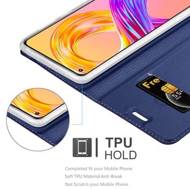 Realme 8 4G / 8 PRO lommebokdeksel etui (blå)