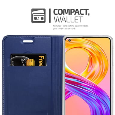 Realme 8 4G / 8 PRO lommebokdeksel etui (blå)