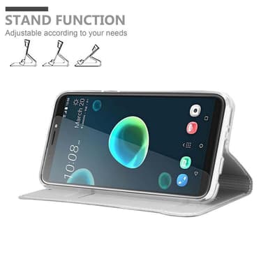 HTC Desire 12 PLUS lommebokdeksel etui (sølv)