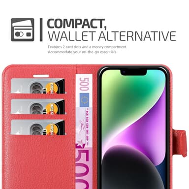 iPhone 14 Deksel Etui Case (rød)
