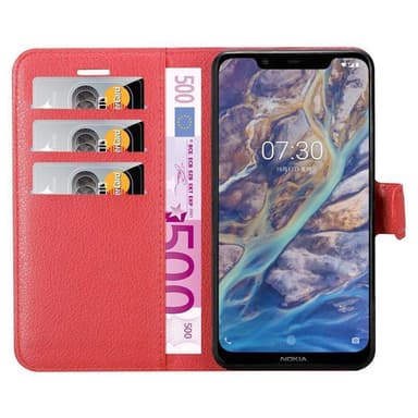 Nokia 7.1 PLUS / X7 Deksel Etui Case (rød)
