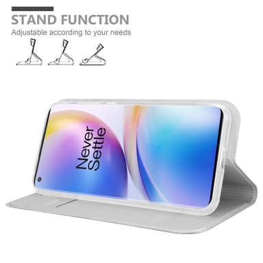 OnePlus 8 PRO lommebokdeksel etui (sølv)