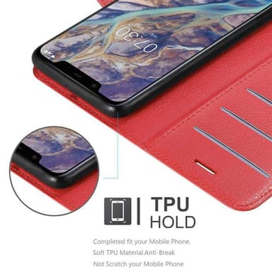 Nokia 7.1 PLUS / X7 Deksel Etui Case (rød)