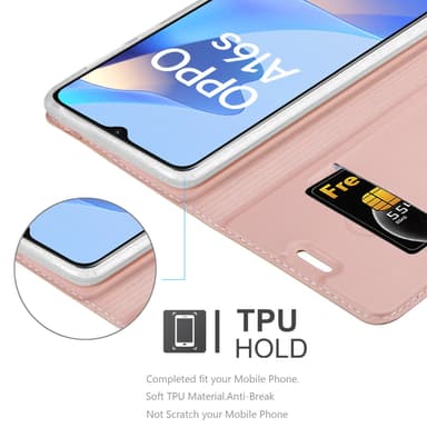 Oppo A16s / A54s lommebokdeksel etui (rosa)