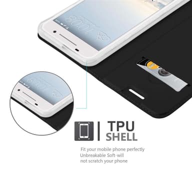 HTC ONE A9 lommebokdeksel etui (svart)