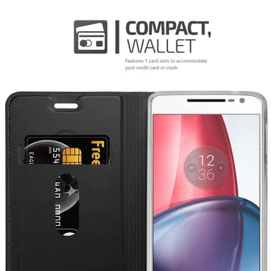 Motorola MOTO G4 / G4 PLUS lommebokdeksel etui (svart)