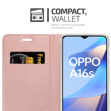 Oppo A16s / A54s lommebokdeksel etui (rosa)