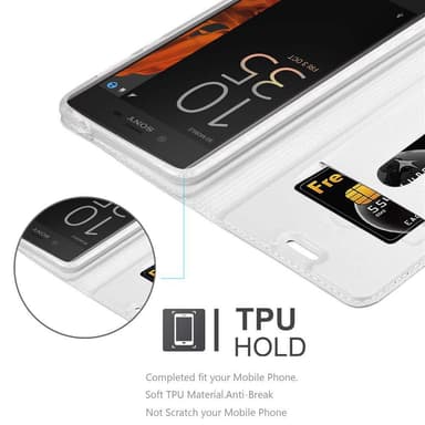 Sony Xperia XZ / XZs lommebokdeksel etui (sølv)