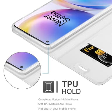 OnePlus 8 PRO lommebokdeksel etui (sølv)