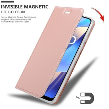Oppo A16s / A54s lommebokdeksel etui (rosa)