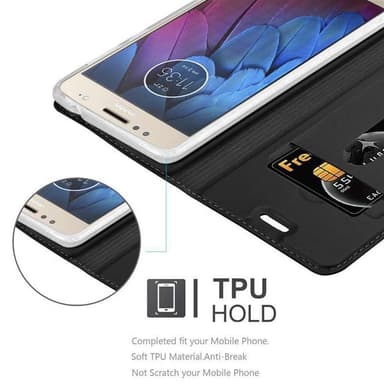 Motorola MOTO G5S PLUS lommebokdeksel etui (svart)