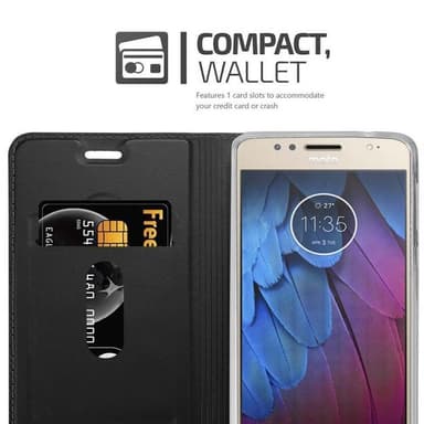 Motorola MOTO G5S PLUS lommebokdeksel etui (svart)