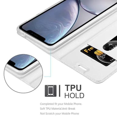 iPhone XS MAX lommebokdeksel etui (sølv)