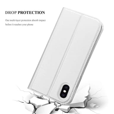 iPhone XS MAX lommebokdeksel etui (sølv)