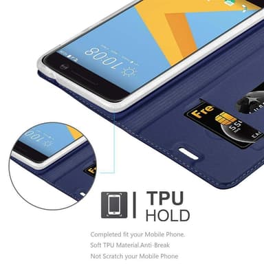 HTC ONE M10 lommebokdeksel etui (blå)