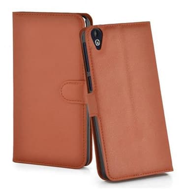 HTC Desire 820 Deksel Etui Case (brun)