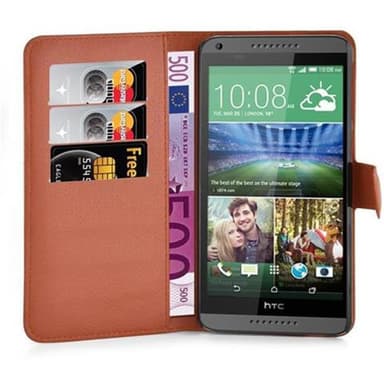 HTC Desire 820 Deksel Etui Case (brun)