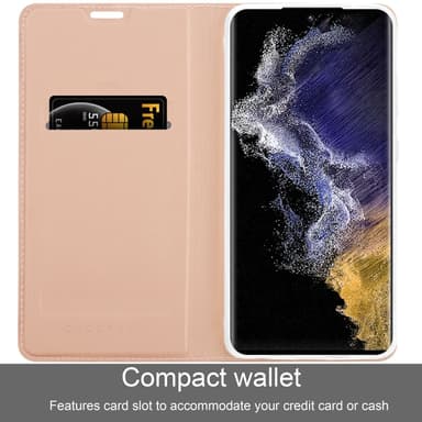 Samsung Galaxy S22 ULTRA lommebokdeksel etui (rosa)