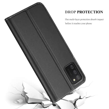Samsung Galaxy A02s lommebokdeksel etui (svart)