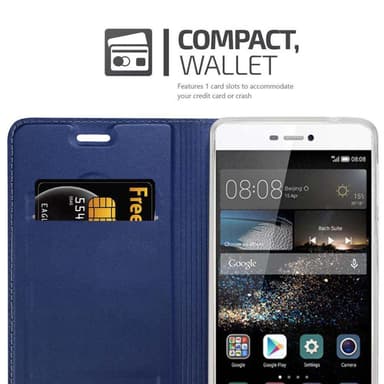 Huawei P8 lommebokdeksel etui (blå)