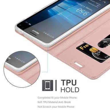 Nokia Lumia 950 XL lommebokdeksel etui (rosa)