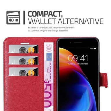 iPhone 7 PLUS / 7S PLUS / 8 PLUS Deksel Etui Case (rød)