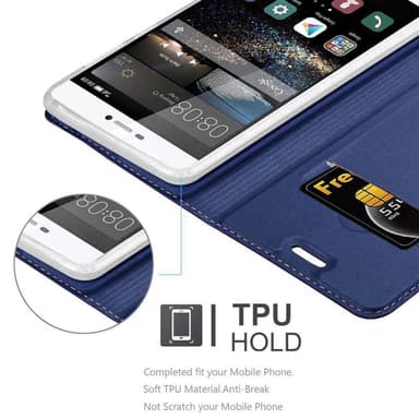 Huawei P8 lommebokdeksel etui (blå)