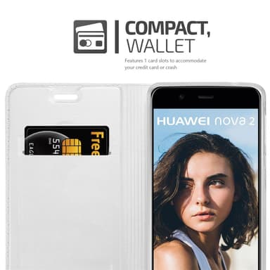 Huawei NOVA 2 lommebokdeksel etui (sølv)