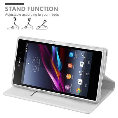 Sony Xperia Z1 lommebokdeksel etui (sølv)