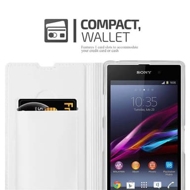 Sony Xperia Z1 lommebokdeksel etui (sølv)