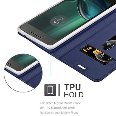 Motorola MOTO G4 PLAY lommebokdeksel etui (blå)