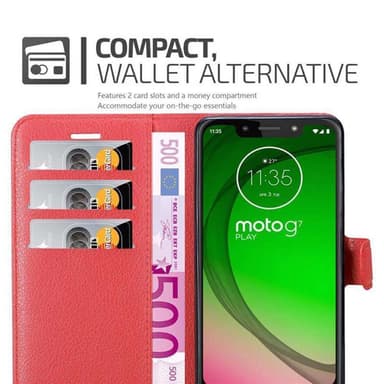Motorola MOTO G7 PLAY Deksel Etui Case (rød)