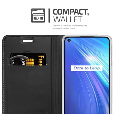 Realme 6 4G / 6s lommebokdeksel etui (svart)