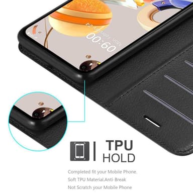 LG K61 Deksel Etui Case (svart)