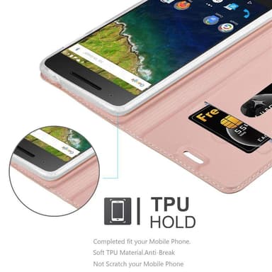 Huawei Google NEXUS 6P lommebokdeksel etui (rosa)