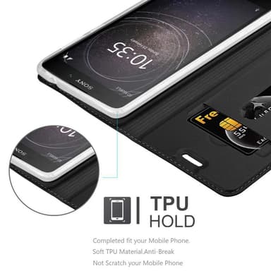 Sony Xperia L2 lommebokdeksel etui (svart)