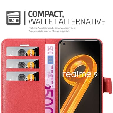 Realme 9 4G / 9 PRO+ Deksel Etui Case (rød)