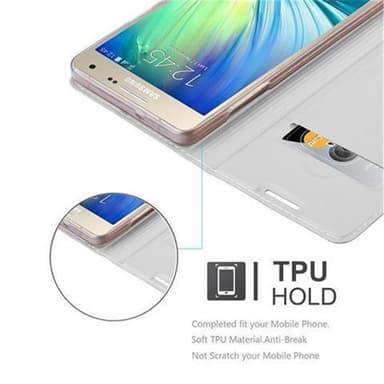 Samsung Galaxy A5 2015 lommebokdeksel etui (sølv)