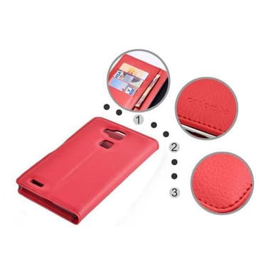 Huawei D3 MATE 7 Deksel Etui Case (rød)