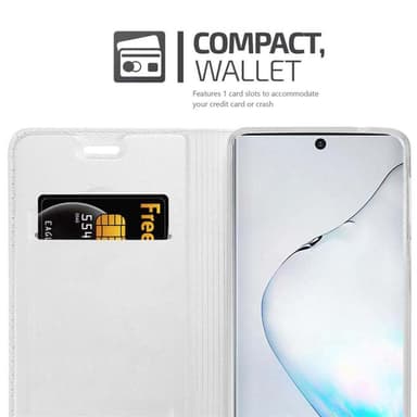 Samsung Galaxy NOTE 10 lommebokdeksel etui (sølv)