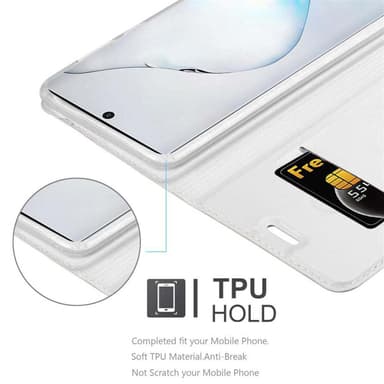 Samsung Galaxy NOTE 10 lommebokdeksel etui (sølv)