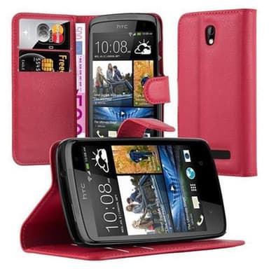 HTC Desire 500 Deksel Etui Case (rød)