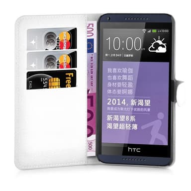 HTC Desire 816 Deksel Etui Case (hvit)