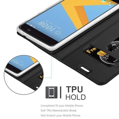 HTC ONE M10 lommebokdeksel etui (svart)