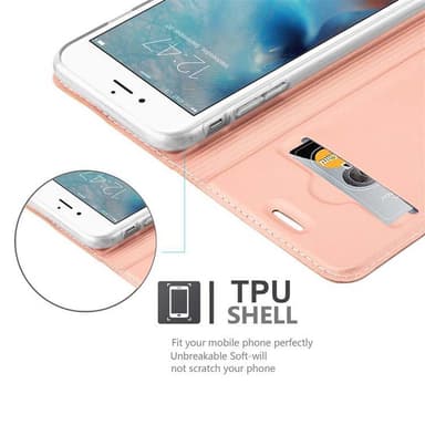 iPhone 6 PLUS / 6S PLUS lommebokdeksel etui (rosa)