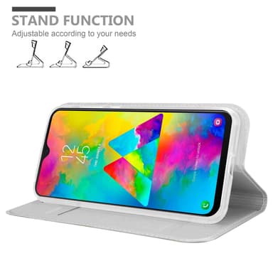 Samsung Galaxy M20 lommebokdeksel etui (sølv)
